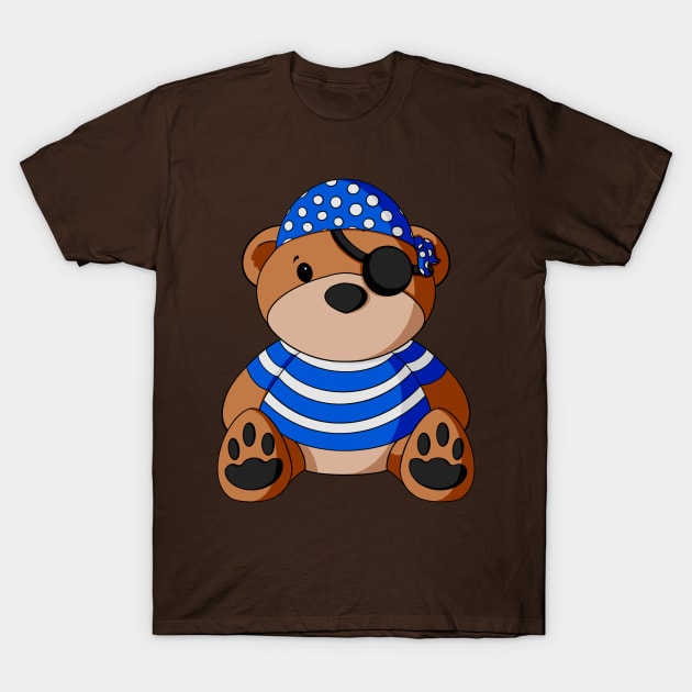 Pirate Teddy Bear T-Shirt by Alisha Ober Designs